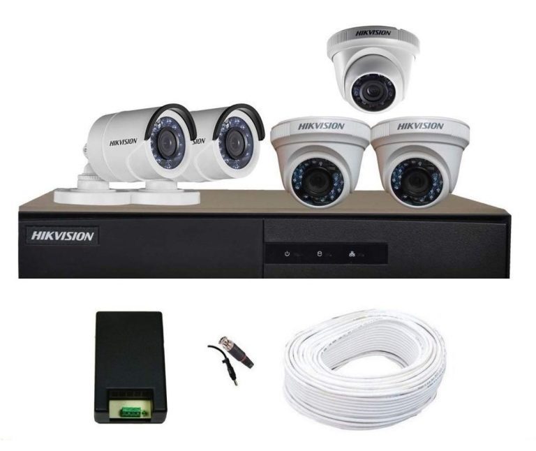 Hikvision TURBO 8 Channel DVR & (3+2) CCTV Camera Kit