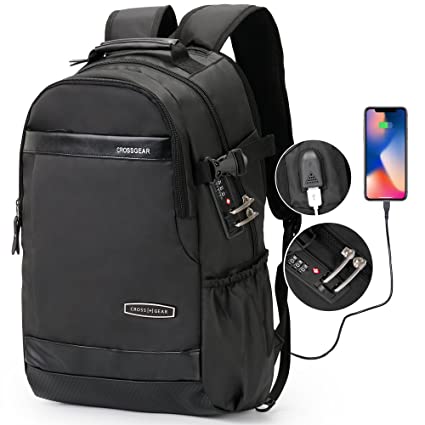 CrossGear with USB Charging Port Laptop Backpack Anti-theft