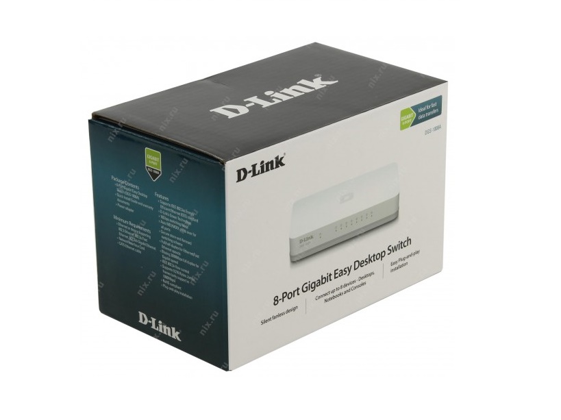 D-Link 8‑Port Gigabit Unmanaged Desktop Switch DGS‑108 – Wytech Technologies